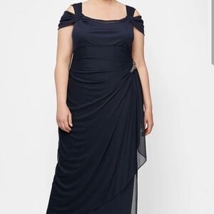 Alex Evenings Midnight Blue Maxi Dress